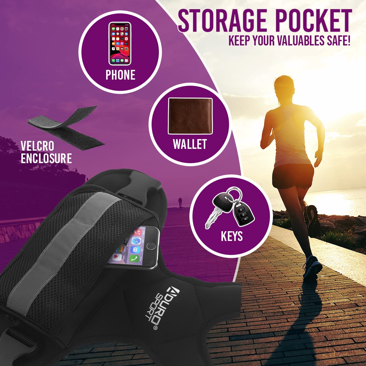 Aduro Sport Adjustable Weighted Vest Workout Equipment, 4lbs-10lbs Body Weight Vest for Men, Women, Kids, Black