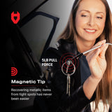 NoCry Magnetic Flexible Claw Grabber Pickup Tool with Bright LED Light - 27.7in Long Magnetic Pickup Tool, Retractable Claw Grabbing Tool, Magnetic Grabber Tool with 5lb Pull Strength Pick Up Tool