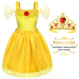 LIMIROLER 18 Pcs Princess Dress Up Clothes for Little Girl Role Play Costume Gift Set, Princess Dress Up Toys for Toddler Girls, Birthday Christmas Party Gifts for Girls Aged 3-6 Years Old