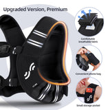 Weighted Vest for Men and Women: Sportneer 15lbs Weight Vest with Reflective Stripe Running Vest with Large Pocket for Cardio Workout Strength Training Fitness Muscle Building Weight Loss Weightlifting Black