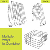 RIFNY Cucumber Trellis for Raised Bed, Garden Trellis 16.5 x 40 Inch, Black