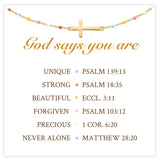 S925 Cross Bracelet for Women, 18K Gold Greeting Card Womens Cross Bracelet
