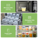 60 Sets (120-Piece) Deli Containers with Lids, 32/16/8 oz X 20 Set Each