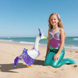 Pextian Mermaid Goose Outfits, 23 inch Bikini Porch Goose Summer Outfit. Cute Goose Clothes for Cement Goose Statue Decor