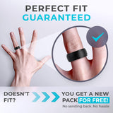 ThunderFit Men's Silicone Rings, Breathable Rubber Bands, 10mm Wide