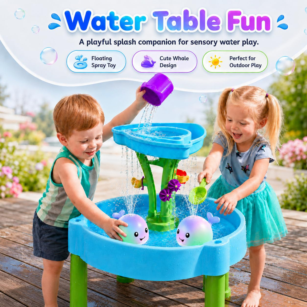 ANGGIKO Baby Bath Toys Light Up Pool Water Toy for Toddlers Babies 1-3 Gift