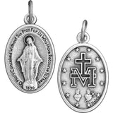 Miraculous Medals Bulk Pack (Regular 1 inch) Silver-Plated Medals Made in Italy - Catholic Gifts for Evangelization