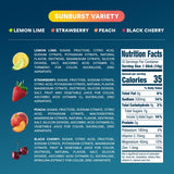 DripDrop Hydration Packets - Sunburst Variety Pack - Single Serve Electrolytes Powder Drink Mix - Lemon Lime, Strawberry, Peach, Black Cherry - Non-GMO, Gluten Free, Vegan - 32 Sticks