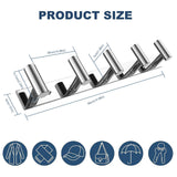 VAEHOLD Hat and Coat Wall Mount Rack - Hooks for Robes, Bags, Keys, and Towels - Bathroom Towel Hanger Organizer (Polished Chrome, “T“ Shape 5 Hooks 1 Pack)