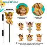 U WONDERFUL Miniature Fairy Figurines - 6Pcs Mini Fairies for Fairy Garden & Tiny Elf Garden Accessories for Home Outdoor Yard Lawn Supplies Flower Pot Decor