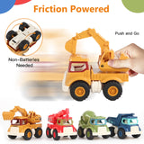 Olbyefly Construction Toys for 2 3 4 5 Years Old Boys Girls Kids Toddlers, Sandbox Excavator Toy Construction Truck Toys Vehicles Dump Crane Cement Mixer Truck, Christmas Birthday Gifts