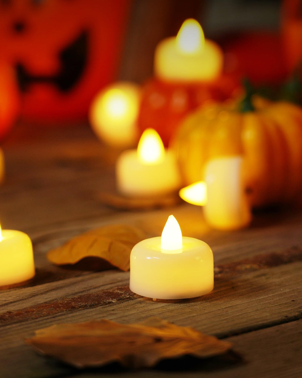 Raycare 100Pack Battery Operated Tea Lights Candles, Long Lasting Fake Candles, Flameless LED Tea Lights, Electric Candle for Wedding, Centerpieces, Home Decor, Halloween, Christmas