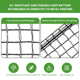 Deer Fence for Garden 4ftx50ft, Plastic Mesh Garden Fencing with Pre-Strung Reinforced Edge, Durable Temporary Fencing, Animal Barrier Fence, Ideal Safe Netting for Poultry, Fruit & Plant Protection
