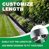 Hugeleaf Landscape Edging Kit Garden Edging 40 Ft with 48pcs Spikes