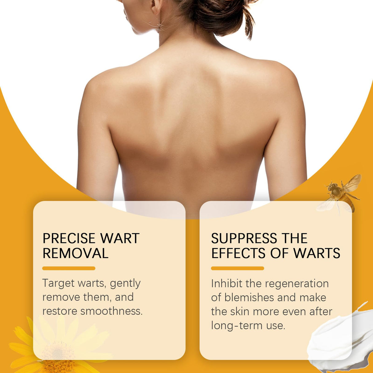 4 Pack Bee Venom Wart and Tag Remover, Bee Venom Mole and Wart Treatment Cream, Tag Recede Bee Venom for Skin