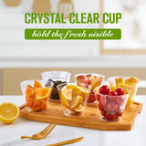 JollyPack 300 Pack Clear Plastic Cups 9 OZ Disposable Heavy-duty Drinking Cups for Christmas, Wedding, Home and Events