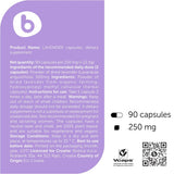 Organic Lavender Capsules - Lavender Pills for Relaxation and Balance - Supports Calm Mind and Body - Natural Supplement - Non-GMO, Gluten-Free – 90 Vegan Capsules