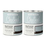 Rust-Oleum Serenity Blue Chalked All-in-One Ultra Matte Paint | One Coat Coverage | No Primer, Sanding, Or Topcoat Needed | Easy Clean Up | Made in USA | 30 OZ | 2 Pack