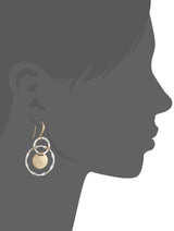 Robert Lee Morris Wire Wrapped Orbital Circle Drop Earrings