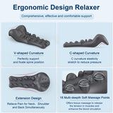 Neck and Shoulder Relaxer with Upper Back Massage Point, Cervical Traction Device Neck Stretcher for TMJ Pain Relief and Cervical Spine Alignment Chiropractic Pillow (Grey)