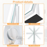 Gvnkvn Lighted Makeup Mirror, Hollywood Vanity Mirror with Lights, Three Color Lighting Modes, and Detachable 10X Magnification Mirror, Smart Touch Control, 360°Rotation (15.2in White)