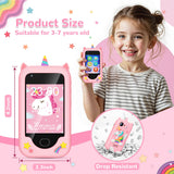 Lapare Kids Smart Phone for Girls, Christmas Birthday Gifts for Girls Age 3-10,Kids Toys Cell Phone, Toddler Learning Play Toy Phone with Dual Camera, Game, Music Player and More (32G)