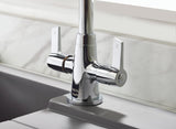 Bristan Echo Easy Fit Kitchen Sink Lever Handles Tall Swivel Spout Mixer Tap Faucet Chrome Plated (EC SNK EF C)