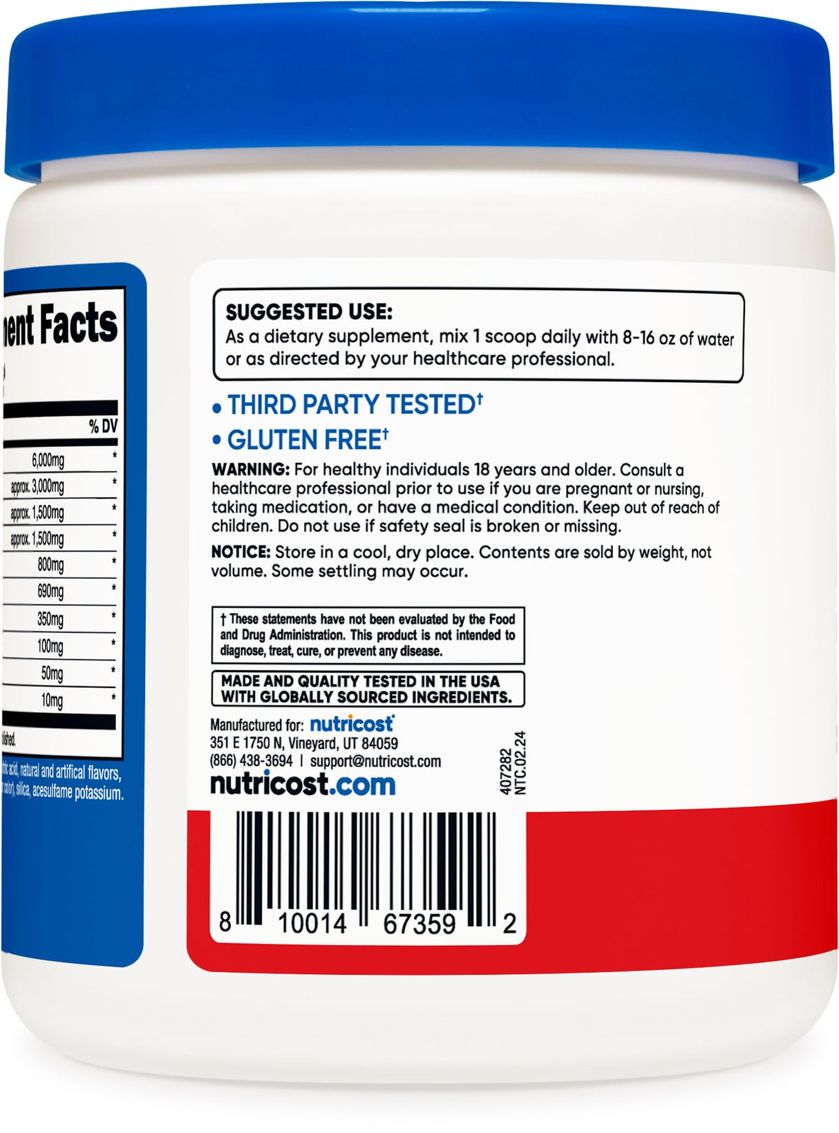 Nutricost EAA Powder 30 Servings (Fruit Punch) - Essential Amino Acids - Non-GMO, Gluten Free, Vegetarian Friendly (Pack of 2)