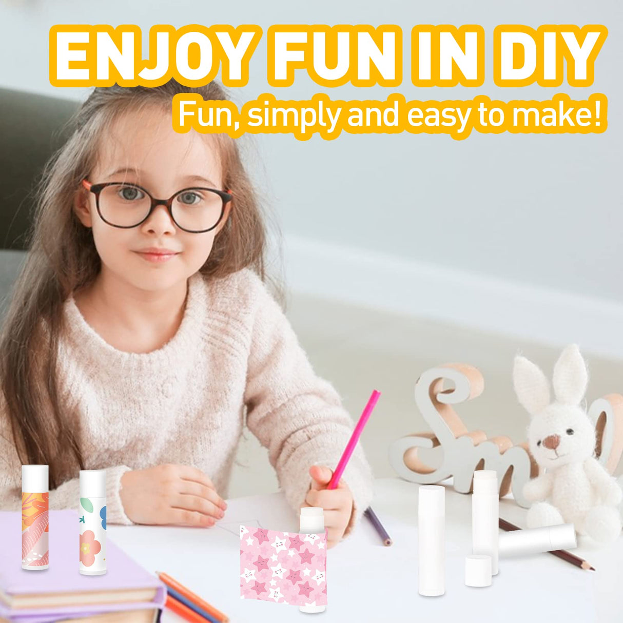 DMSKY Lip Balm Bulk Unlabeled 200 Pack, Natural Ingredients Vitamin E Shea Butter, Custom Chapstick Bulk For Party Favors & Wedding Favors