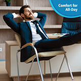 CloudBliss Large Office Chair Seat Cushion, Cooling Gel Enhanced Memory Foam for Long Sitting - Back, Sciatica, Coccyx, Tailbone Pain Relief Pillow - for Wheelchair，Office, Gaming, Car - Black