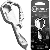 Geekey Keychain Multitool – Key Tool with 16+ Functions | Bottle Opener Keychain, EDC Multitool, Screwdriver, Wrench, Box Cutter | Good for Travel, Outdoor, Hiking | TSA Safe