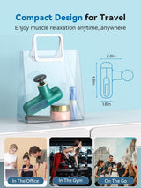 HEYCHY Super Mini Massage Gun, Percussion Deep Tissues Muscle Massager, Compact Sports Travel Massage Gun, Portable Handheld Massager for Home, Gym, Office, Outdoors