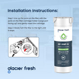 GLACIER FRESH Water Filter Compatible with XWFE (Built-in CHIP), Replacement for GE XWFE, XWF Refrigerator Water Filter NSF/ANSI 42 Certification Pack of 1