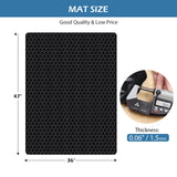 SALLOUS Chair Mat for Hard Floor, 47" x 36" Vinyl Gaming Chair Mat for Hard Surface, Multi-Purpose Hard Floor Protector Desk Chair Mat for Home Office (Black)