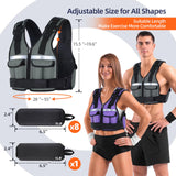 Adjustable Weighted Vest Weights Set: Sportneer 2-18 lbs/2-42 lbs Body Weight Vests 16 In 1 Fast Adjust Running Vest for Men Women Gym Home Workout Fitness Strength Training 2-18/42 lbs Removable