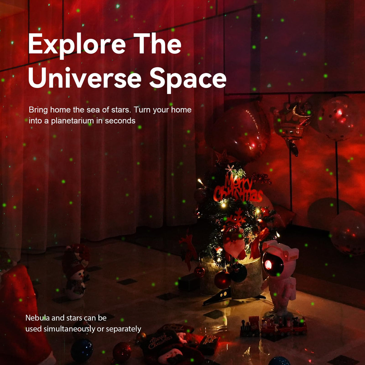 Star Projector Galaxy Night Light - Astronaut Space Projector, Starry Nebula Ceiling LED Lamp with Timer and Remote, Kids Room Decor Aesthetic, for Christmas & Birthdays