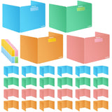 Colorful 24-Pack Desk Dividers for Students, Durable Plastic Study Carrel Divider, Easy to Clean Privacy Classroom Shield Folder Boards for Student Desk Pink Orange Blue Green