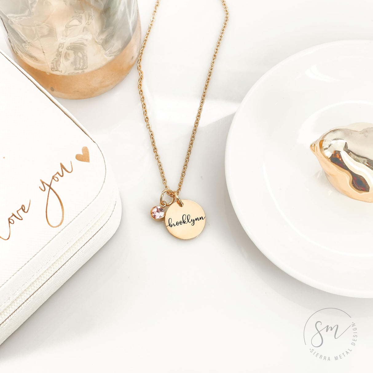 Personalized Birthstone Necklace | Custom Name Necklace | Girl friend Gift | Friend Necklace for Women | Kinsley Birthstone Necklace Custom KINSLEY-BS-DISC