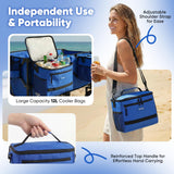 Sekey Heavy Duty Beach Wagon with 9" Big Sand-Proof Wheels, 300L Oversized Foldable Beach Cart with Cooler| Adjustable Handle & Balloon Tires for Sand, Camping,Vacation