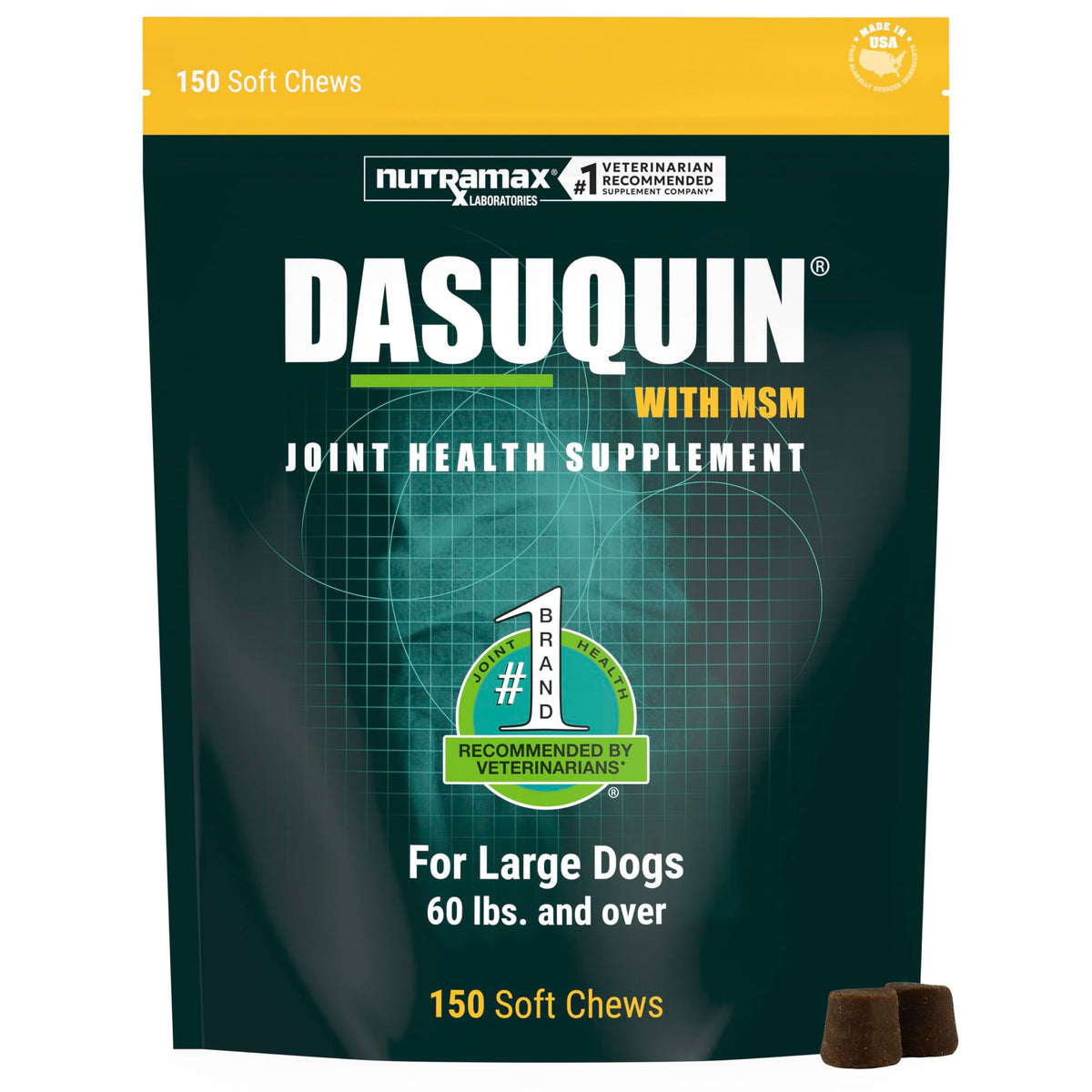 Nutramax Dasuquin MSM Joint Supplement for Large Dogs, Soft Chews, 150ct