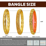 3 Pack 18K Gold Plated Dubai Gold Bangle Bracelet Jewelry Set for Women