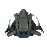 3M Rugged Comfort Quick Latch Half Facepiece Reusable Respirator 6503QL, NIOSH, Cool Flow Exhalation Valve, Bayonet Connection, Silicone Face Seal, for Gases, Vapors, Dust, Maintenance, Construction,L