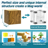 Magnetic Blocks-Build Mine Magnet World Ice Edtion Building Craft, Toys for Girls Age 3 4 5 6 7 8 STEM Sensory Kids Games Toys for Toddler Christmas Birthday Gifts for 3+ Years Old Girls & Boys