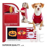 3 Pack Halloween Thanksgiving Christmas Dog Cat Knit Sweater Set - Dog Clothes with Santa Pattern Pumpkin Turkey Pets Costumes-Dog Fall Sweaters for Holiday(m)