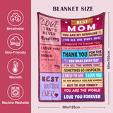 Birthday Gifts for Mom from Daughter or Son, To My Mom Blanket, 50" x 60"