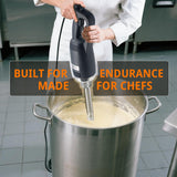 COOLUMA Commercial Immersion Blender, X-Heavy Huty 750W Handheld Blender, 18 Inch Detachable Shaft, 8,000-19,000 RPM Variable Speed, 42 Gallons Multifunction Pro Electric Stick Emulsifier.