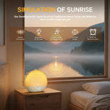 Geuuap Sunrise Alarm Clock White Noise Machine with Bluetooth Speaker,Khaki