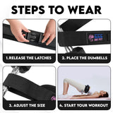 555 BE FIT - Exercise Hip Thrust Belt - Free Resistance Bands Set – for Dumbbells, Kettlebells, and Plates – Slip-Resistant Padding for Hip Protection – Perfect for Gym, Home, and On-The-Go Workouts