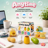 4 Pack Crunchy Squishy Stress Ball,Mango Pudding Peanut & Soap ASMR Fidget