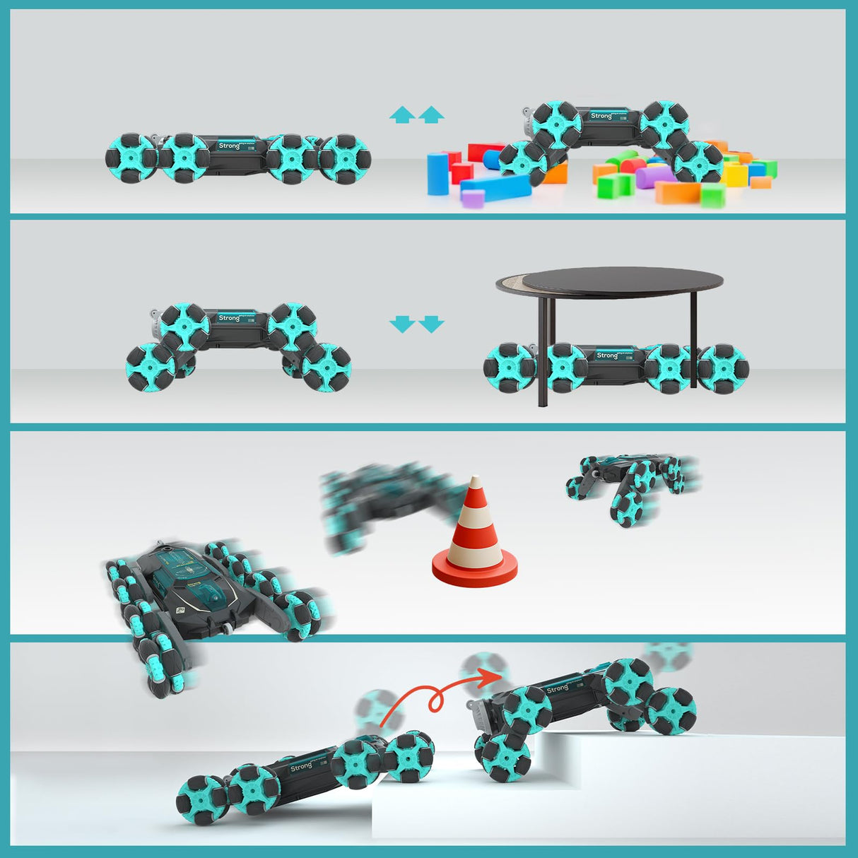 Opmind 8WD Hand Controlled RC Stunt Car, Gesture Sensing Remote Control Crawler Car for Boys Age 8-13, 2.4Ghz Climbing Toys for Kid 6-10 11 12 Year Old, Christmas Birthday Gifts for Boys Girls